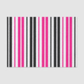 Pink Black White Stripes Pattern Design  Seidenpapier (Vorderseite)