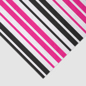 Pink Black White Stripes Pattern Design  Seidenpapier (Ausschnitt)