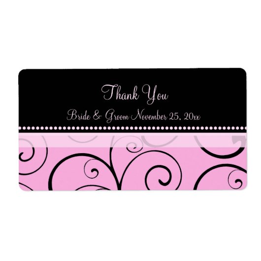 Pink Black Wirbel Hochzeitstempel (Vorne)
