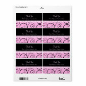Pink Black Wirbel Hochzeitstempel (Vorne)