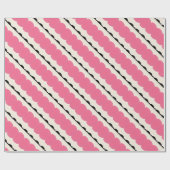 Pink Black Wrapping Paper Geschenkpapier (Flach)