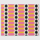 Pink Black Wrapping Paper Geschenkpapier (Flach)