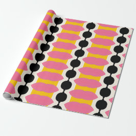 Pink Black Wrapping Paper Geschenkpapier