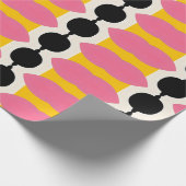 Pink Black Wrapping Paper Geschenkpapier (Ecke)