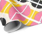 Pink Black Yellow Wrapper Geschenkpapier (Rolleneckpunkt)