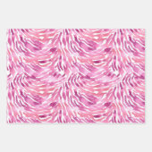 Pink Black Zebra Animal Print Geschenkpapier Set (Vorderseite 3)