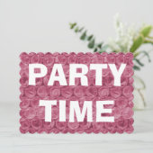 Pink Blase verpacken Geburtstagsparty Einladung (Stehend Vorderseite)