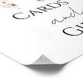 Pink Bläserne Babyduschkarten und Geschenke Party  Poster (Ecke)