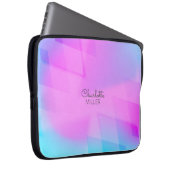 Pink-blau Abstrakter Hintergrund mit Individuelle Laptopschutzhülle (Vorne Rechts)