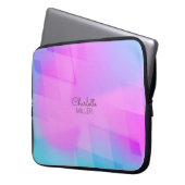 Pink-blau Abstrakter Hintergrund mit Individuelle Laptopschutzhülle (Vorderseite Links)