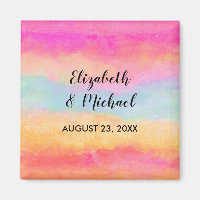 Pink Blau Gelb Regenbogen Abstrakte Streifen