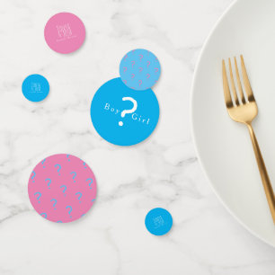 Pink Blau Mädchen oder Junge Geschlecht Enthüllung Konfetti
