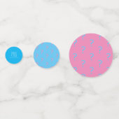 Pink Blau Mädchen oder Junge Geschlecht Enthüllung Konfetti (Rückseiten)