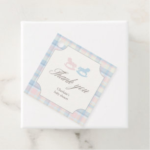 Pink Blaubär Bärchen Quadrat Geschlecht Reveal Geschenkanhänger