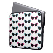 PINK & BLAUE 50ER STILKATZEN AUGENSCHNELLEN LAPTOPSCHUTZHÜLLE (Vorderseite Links)