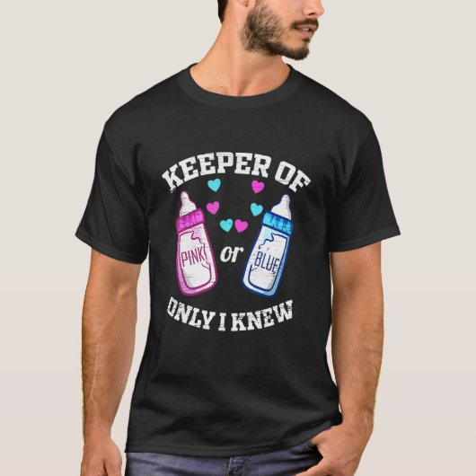 Pink-blaue Mutterschafts-Halter Männer T-Shirt (Vorderseite)