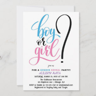 Pink Blaue Signature-Kollektion: Feiern Einladung