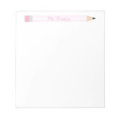 Pink-Bleistift-Lehrer, Custom-Lehrer Notizblock (Vorderseite)