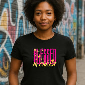 Pink Blessed In Christ - Butterflies T-Shirt