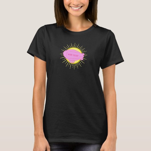 Pink Blimp Balloon Custom T-Shirt (Vorderseite)