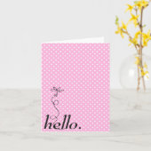 Pink Bling Daisy Hallo Karte (Gelbe Blume)