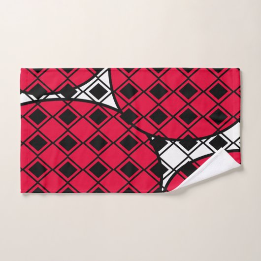 Pink Blob Harlequin Badhandtuch Set (Handtuch)