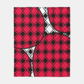 Pink Blob Harlequin Fleecedecke (Vorderseite)