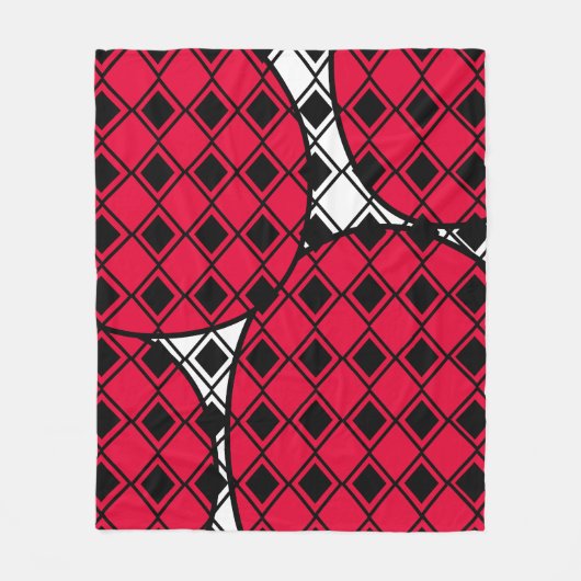 Pink Blob Harlequin Fleecedecke (Vorderseite)