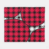 Pink Blob Harlequin Fleecedecke (Vorderseite (Horizontal))