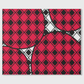 Pink Blob Harlequin Geschenkpapier (Flach)