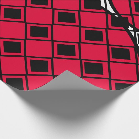 Pink Blob Harlequin Geschenkpapier (Ecke)