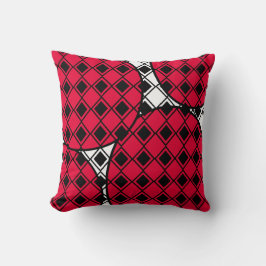 Pink Blob Harlequin Kissen