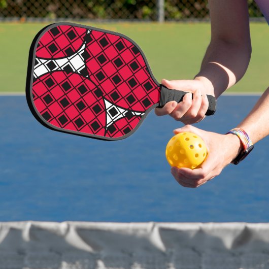 Pink Blob Harlequin Pickleball Schläger (InSitu)