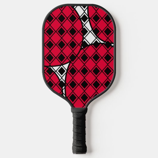 Pink Blob Harlequin Pickleball Schläger (Vorderseite)