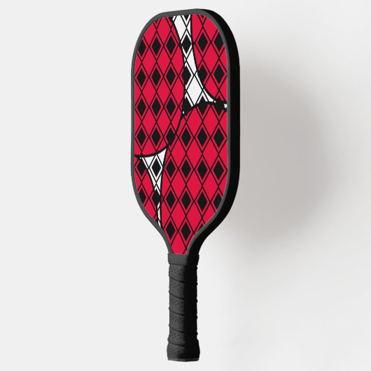 Pink Blob Harlequin Pickleball Schläger (Links)