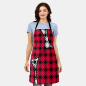 Pink Blob Harlequin Schürze (Getragen)