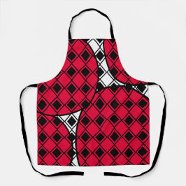 Pink Blob Harlequin Schürze