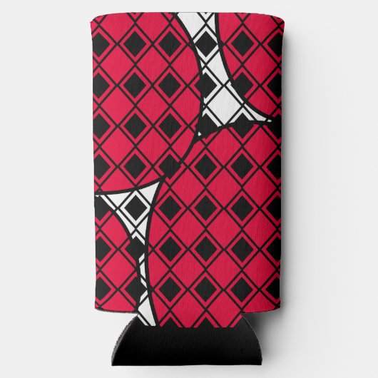 Pink Blob Harlequin Selters Dosenkühler (Rückseite)