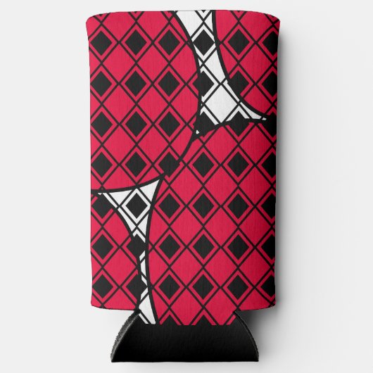 Pink Blob Harlequin Selters Dosenkühler (Vorderseite)