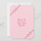 Pink Blocks and Bows Baby Girl Shower Einladung (Rückseite)