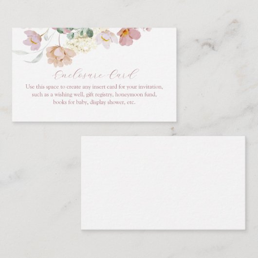 Pink Blogs Custom Enclosure Card Begleitkarte (Vorne/Hinten)