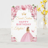 Pink Blonde Hair Girl 16 . Geburtstag Geburtstag Karte (Gelbe Blume)