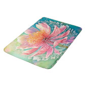 Pink Bloom Butterfly Dream Badematte (Schrägansicht)