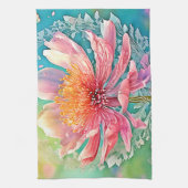 Pink Bloom Butterfly Dream Geschirrtuch (Vertikal)
