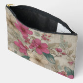 Pink Bloom Floral Zubehörtasche (Offen)