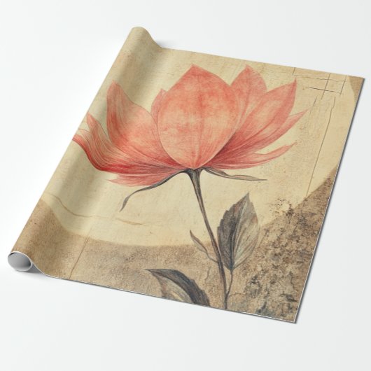 Pink Bloom & Moonlit Serenity Geschenkpapier (Ungerollt)