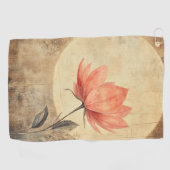 Pink Bloom & Moonlit Serenity Golfhandtuch (Horizontal)