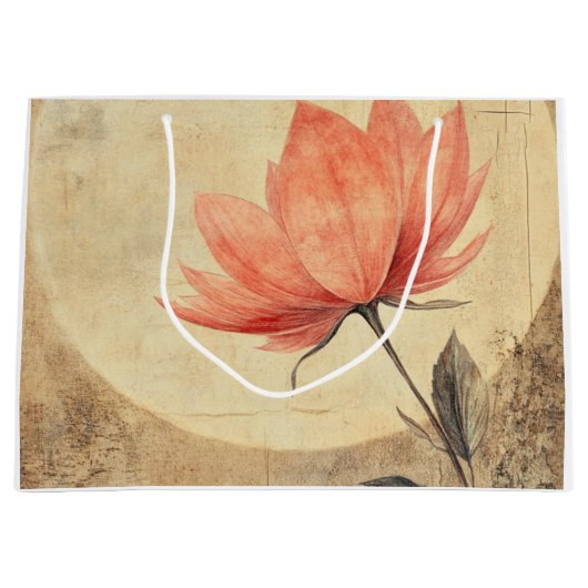 Pink Bloom & Moonlit Serenity Große Geschenktüte (Vorderseite)