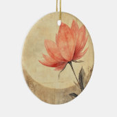 Pink Bloom & Moonlit Serenity Keramik Ornament (Rechts)
