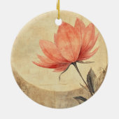 Pink Bloom & Moonlit Serenity Keramik Ornament (Hinten)